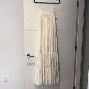 White summer flowing dress